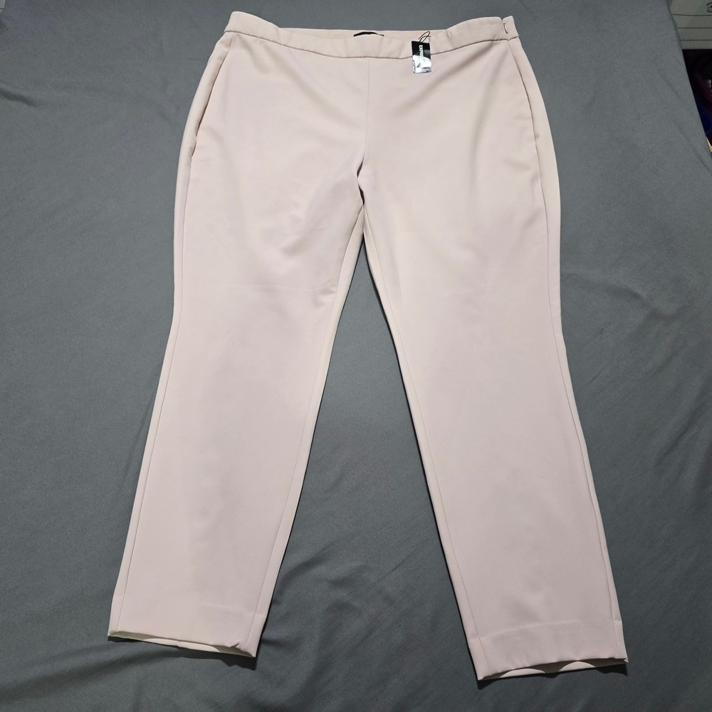 Express Skinny High Rise Trousers Women XL Pink Side Zip Stretch Dress Pants